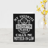 私のバドミントンお気に入りのプレーヤーが私をmotheと呼ぶ女性 カード (黄色い花)