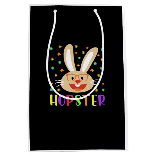 私のバニーでのゲーム ミディアムペーパーバッグ (正面)