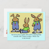 私のバニーは？ ポストカード (正面/裏面)