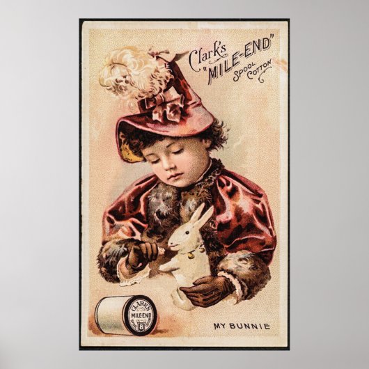 私のバニーヴィンテージカード ポスター (正面)