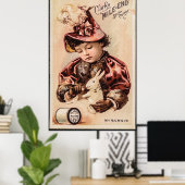 私のバニーヴィンテージカード ポスター (ホームオフィス)