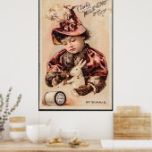 私のバニーヴィンテージカード ポスター (キッチン)