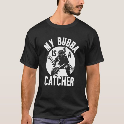 私のババは野球の捕手の兄 野球 キャッチ Tシャツ (正面)