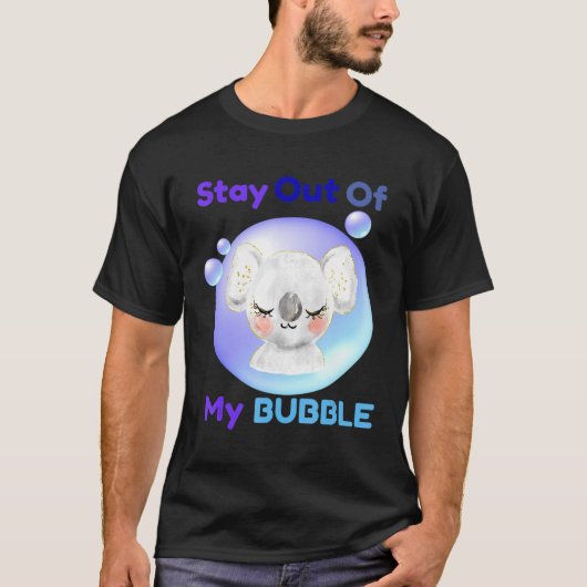 私のバブルからコアラ熊 Tシャツ (正面)