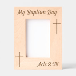 私のバプテスマの日 – 使徒2:38 レーザー彫刻フレーム