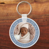 私のバプテスマ来の写真に感謝モダンする キーホルダー (正面)