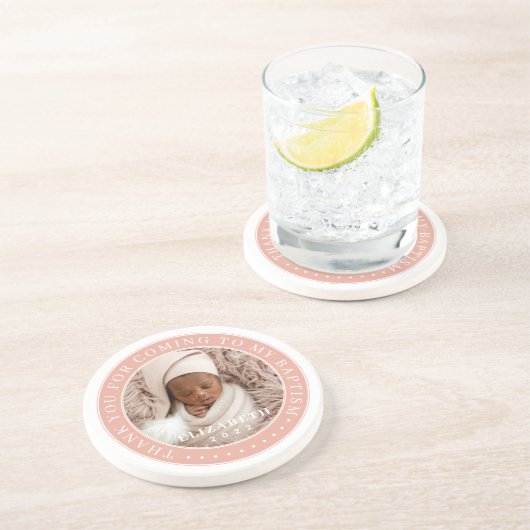 私のバプテスマ来の写真に感謝モダンする コースター (側面)