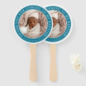 私のバプテスマ来の写真に感謝モダンする ハンドファン (正面&裏面)