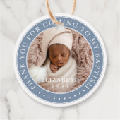 私のバプテスマ来の写真に感謝モダンする フェイバータグ (裏面)