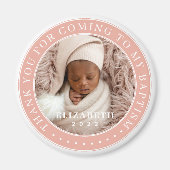 私のバプテスマ来の写真に感謝モダンする マグネット (正面)