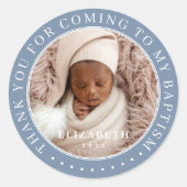 私のバプテスマ来の写真に感謝モダンする ラウンドシール (正面)