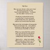 「私のバラ」は家庭生活についての詩 ポスター (正面)