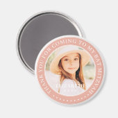 私のバルミツワー写真来をありがとう マグネット (正面/裏面)