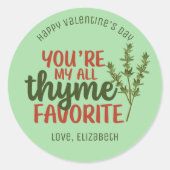 私のバレンタお気に入りのイおもしろいンかわいいバレンタイン ラウンドシール (正面)
