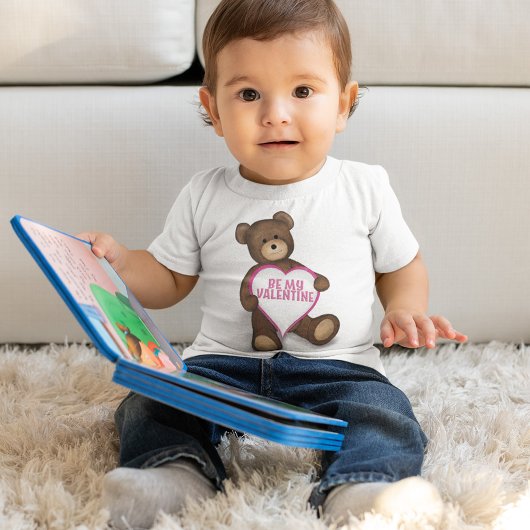 私のバレンタインかわいいヴィンテージクマぬいぐるみ ベビーボディスーツ