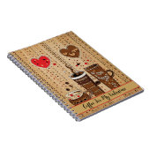 私のバレンタインかわいい漫画ハートのためのコーヒー10 ノートブック (右側)