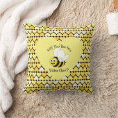 私のバレンタインにしてくれる？黄色のハート クッション (ブランケット)