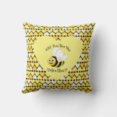 私のバレンタインにしてくれる？黄色のハート クッション (裏面)