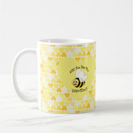 私のバレンタインにしてくれる？黄色のハート コーヒーマグカップ