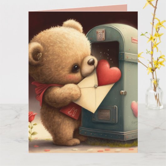 私のバレンタインになってくださいオリジナルカード カード (黄色い花)