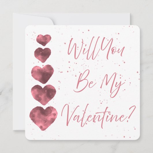 私のバレンタインになってくれますか？ カスタマイズ可能なフラットカード シーズンカード (正面)