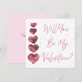 私のバレンタインになってくれますか？ カスタマイズ可能なフラットカード シーズンカード (正面/裏面)