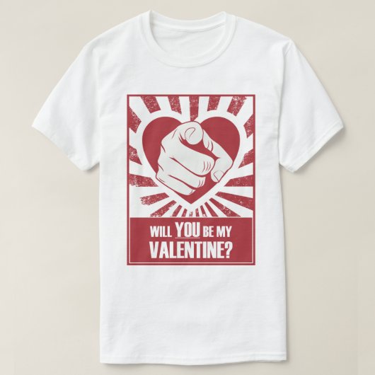 私のバレンタインになってくれますか Tシャツ (デザイン正面)