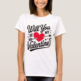私のバレンタインになってくれますか Tシャツ