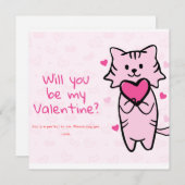 私のバレンタインになってくれる？ 招待状 (正面/裏面)