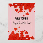 私のバレンタインになってくれる？ 箔シーズンカード (正面)