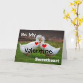 私のバレンタインになってくれ、鴨 カード (黄色い花)