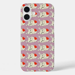 私のバレンタインになってね、ワンちゃん iPhone 16 PLUSケース