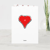 私のバレンタインになって　エレガントなカード　赤いハート　ｖ1 シーズンカード (裏面)
