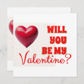 私のバレンタインになって 招待状 (正面/裏面)