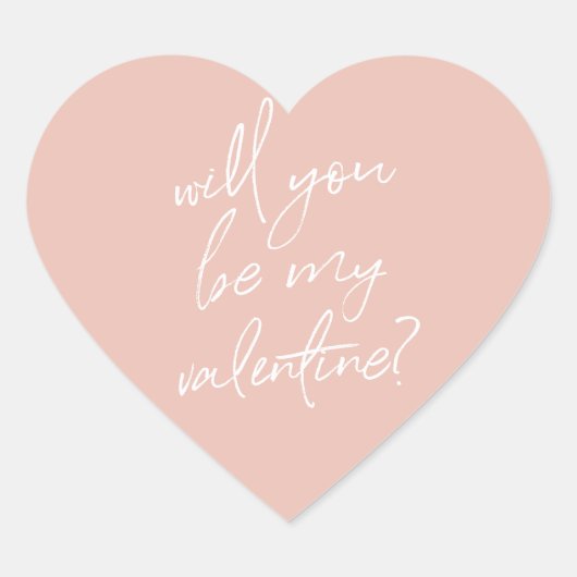 「私のバレンタインになるの？」ピンクのハートシール ハートシール (正面)