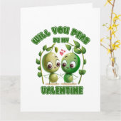 私のバレンタインに来てくれないか カード (黄色い花)