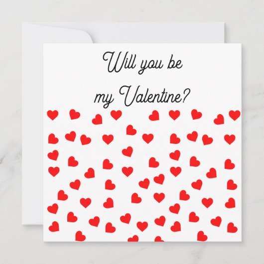 私のバレンタインに行く？よくはしゃぐ赤いハート シーズンカード (正面)