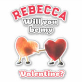 私のバレンタインに行く？ シール (正面)