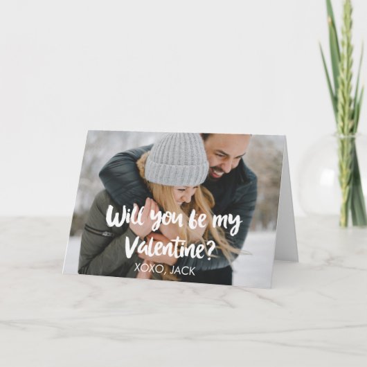 私のバレンタインに行く?フォトカード シーズンカード (正面)
