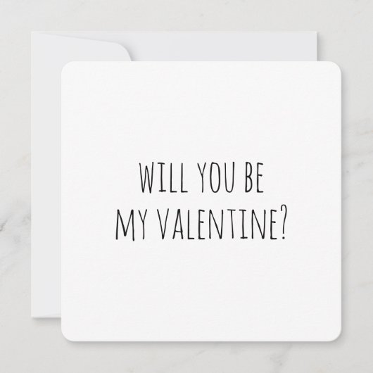 私のバレンタインに行こう。白黒モダン シーズンカード (正面)