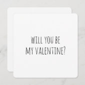 私のバレンタインに行こう。白黒モダン シーズンカード (正面/裏面)