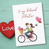私のバレンタインのカップルに自転車に乗って シーズンカード