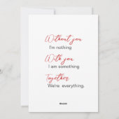 私のバレンタインのカップルに自転車に乗って シーズンカード (裏面)