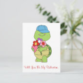 私のバレンタインのカメです シーズンポストカード (スタンド正面)