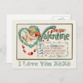 私のバレンタインのキューピッドのカスタムの郵便はがきに シーズンポストカード (正面/裏面)