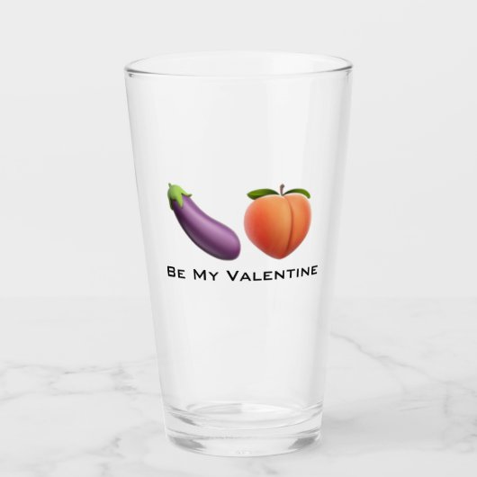 私のバレンタインのナスのモモのボーイフレンドの夫があって下さい タンブラーグラス (正面)