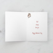 私のバレンタインのフクロウ愛がのかわいい鳥常にあって下さい シーズンカード (内部)