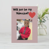 私のバレンタインのフラットカードを頼む サンキューカード (スタンド正面)