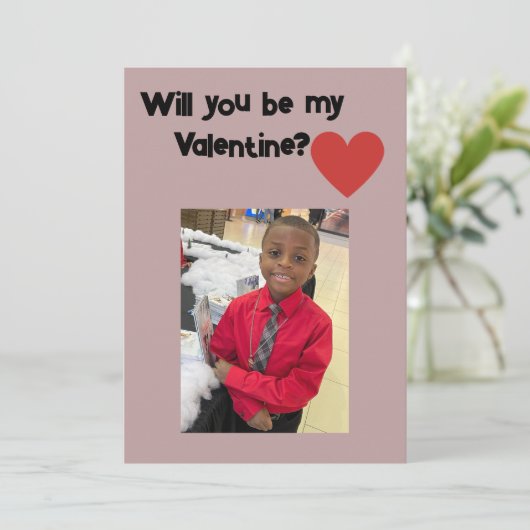 私のバレンタインのフラットカードを頼む サンキューカード (スタンド正面)