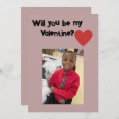 私のバレンタインのフラットカードを頼む サンキューカード (正面/裏面)